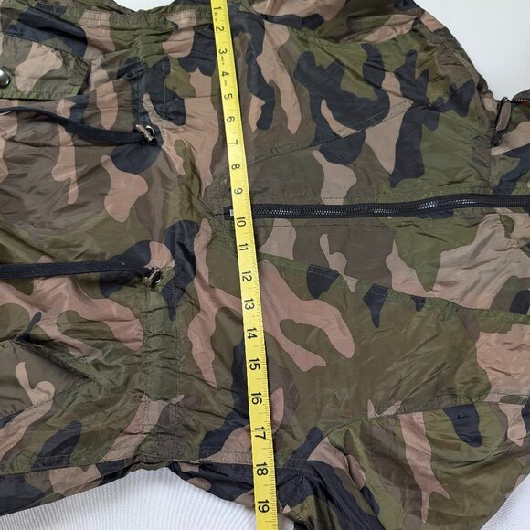 EUC - Blank NYC Camo Nylon Pullover Hooded Windbreaker Tag size XS - Picture 6 of 16